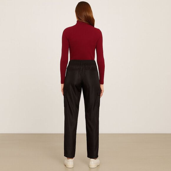 Suko Womens Black Cargo Pants Size 8 - Picture 3 of 8